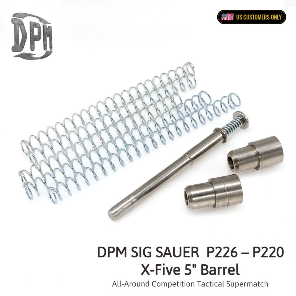 SIG SAUER P226 – P220 X-FIVE 5″ Barrel All-Around Competition Tactical Supermatch Mechanical Recoil Reduction System by DPM