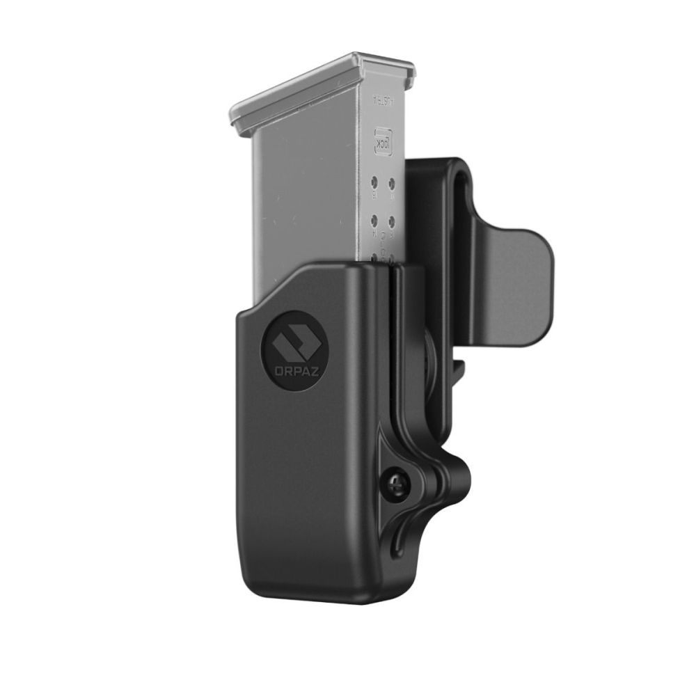 Orpaz Single Steel Magazine Holster with Belt Clip Attachment
