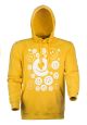 Multiple Smilies Designed hooded Shirt-Yellow