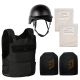 Black Hagor Vest + 2X Bulletproof SAPI Body Plate carrier + 2X Anti Trauma Panel Plates + Black PASGT Ballistic Helmet  -  Level III 