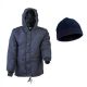 Hagor Parka Doobon Coat w/ Thermal Fleece Hat -Navy Blue