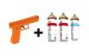 Pepper Spray Pistol With 2x OC canisters & 1X H20 (Water) Training Canister -Orange
