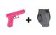 Package Deal- Pepper Spray Pistol Kit + IDS Holster-Right-Pink